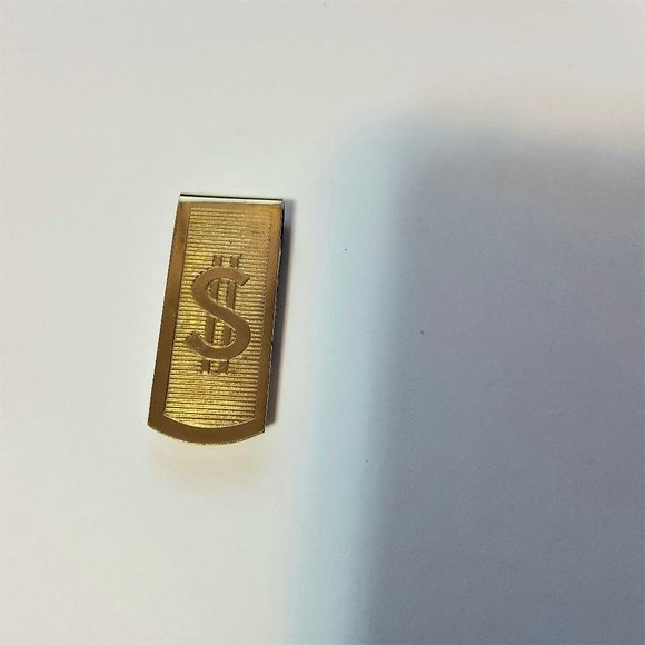 Vintage Gold Plated Money Clip - Picture 1 of 2